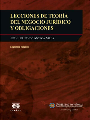 cover image of Lecciones de teoría del negocio jurídico y obligaciones